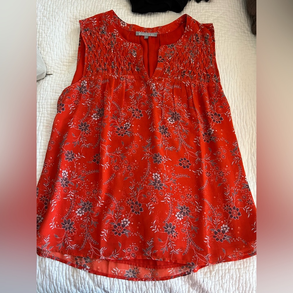 Daniel Rainn Scarlet Floral Top